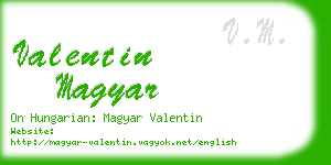 valentin magyar business card